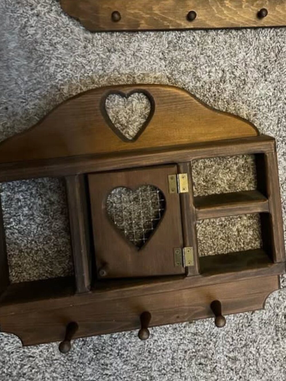 Wooden Heart Cut Out Shelf